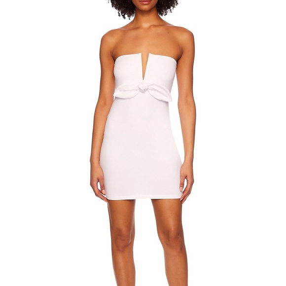 Susana Monaco  V-Wire Bow Mini Dress - Picture 1 of 6